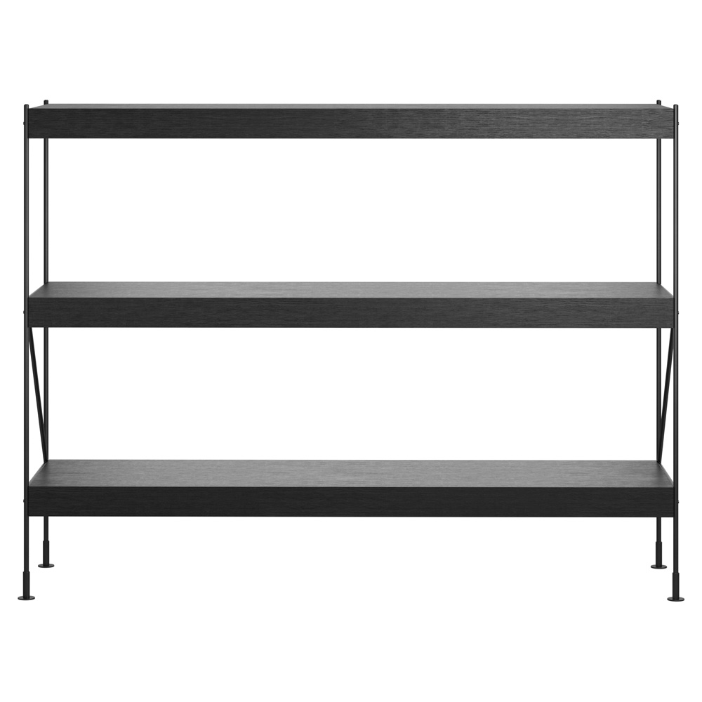 Zet Storage System 44.9''H - Black Steel, Black Oak