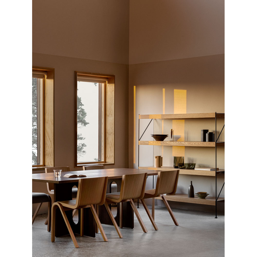 Ready Front Upholstered Dining Chair - Natural Oak, Boucle