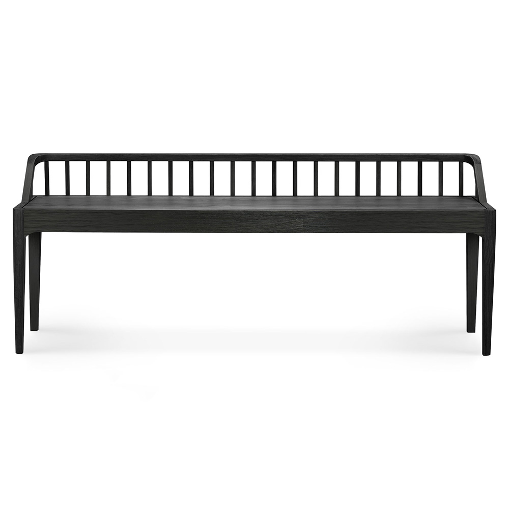 Spindle Bench - Black Oak