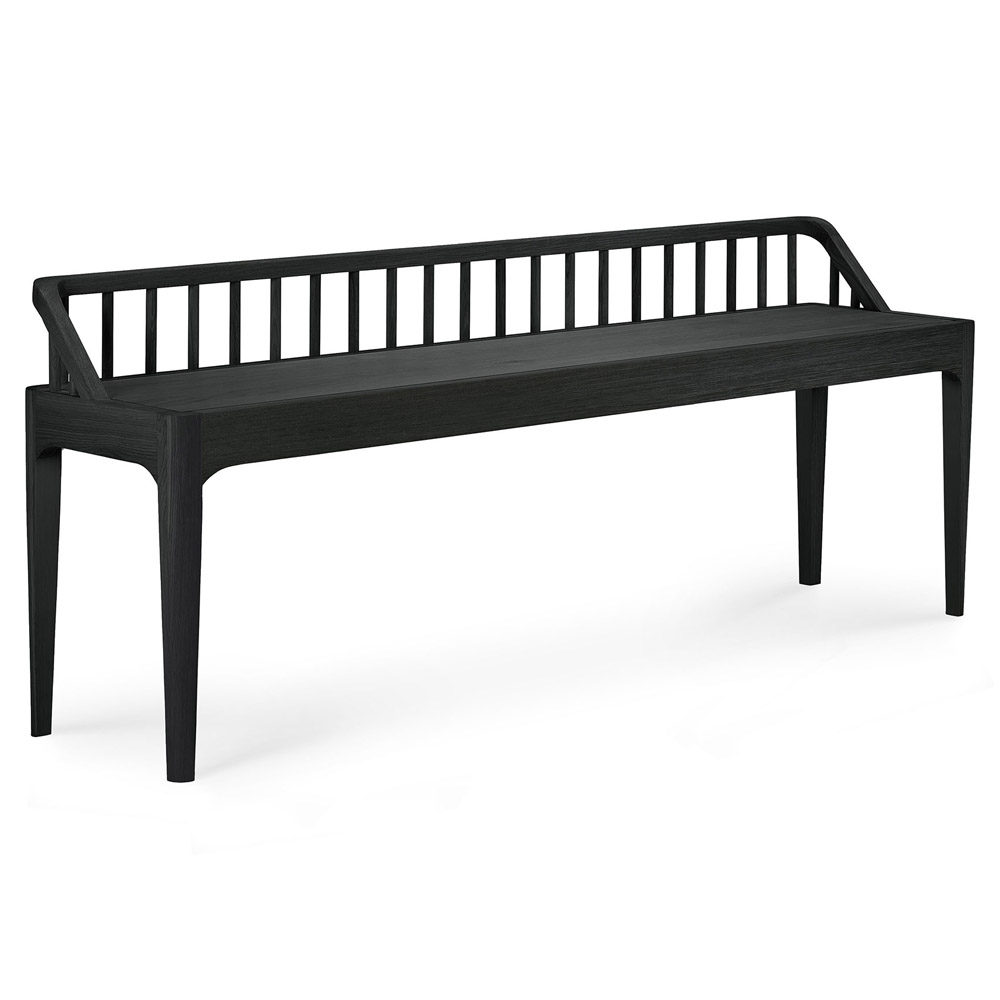 Spindle Bench - Black Oak