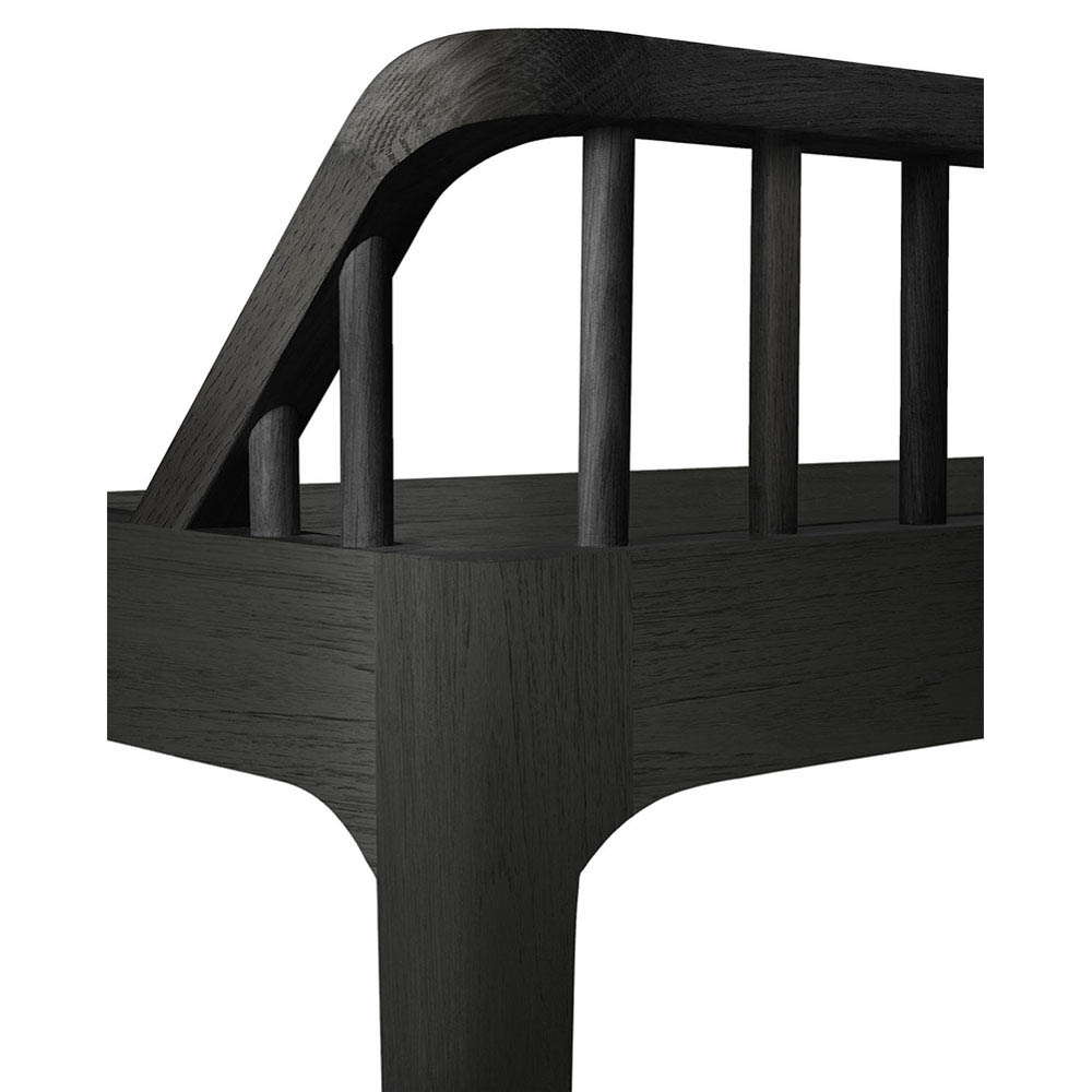 Spindle Bench - Black Oak