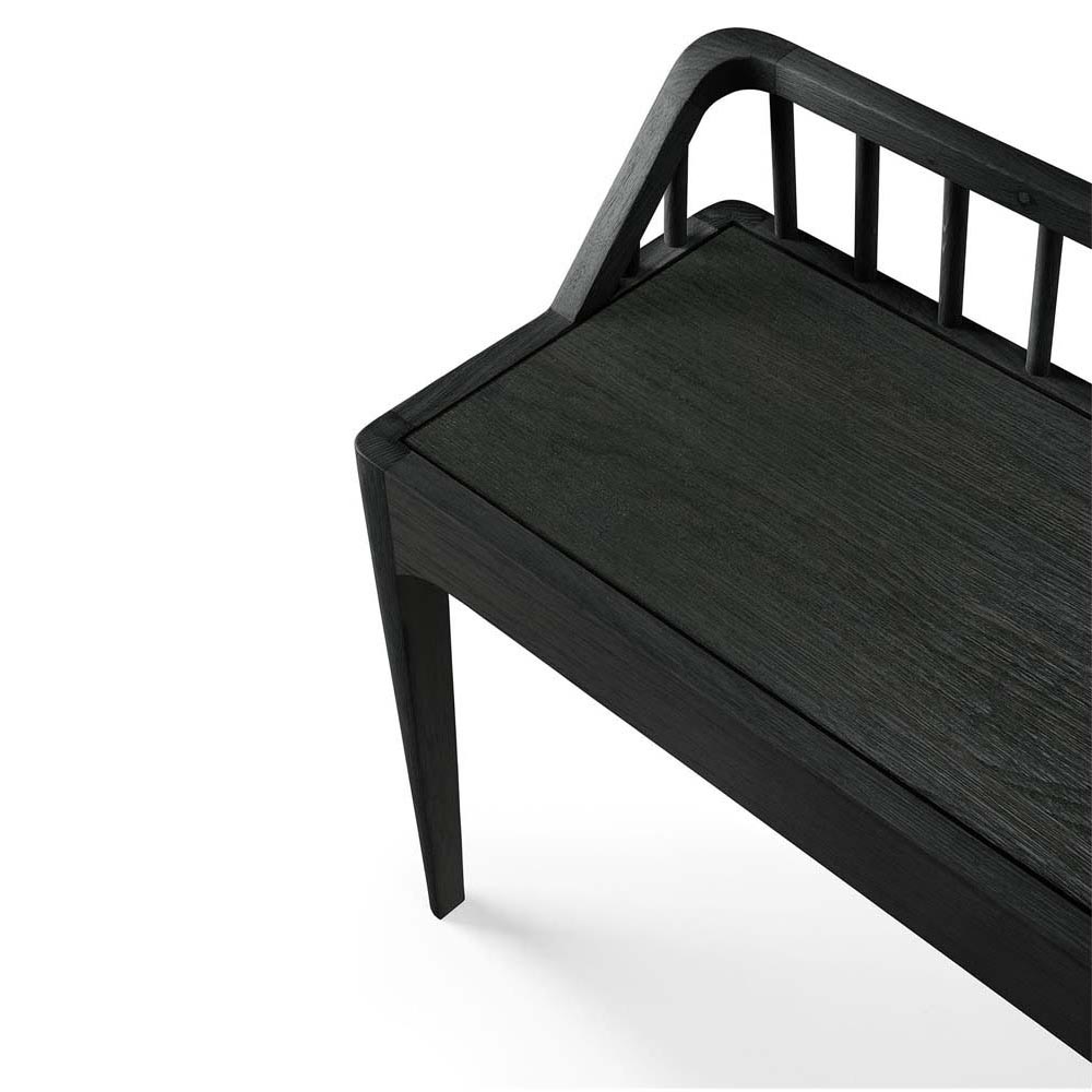 Spindle Bench - Black Oak
