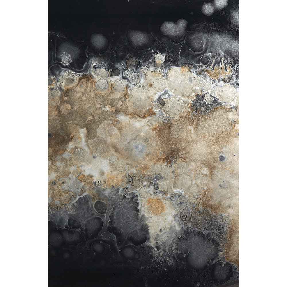 Black Organic Glass Tray - Oblong, Medium
