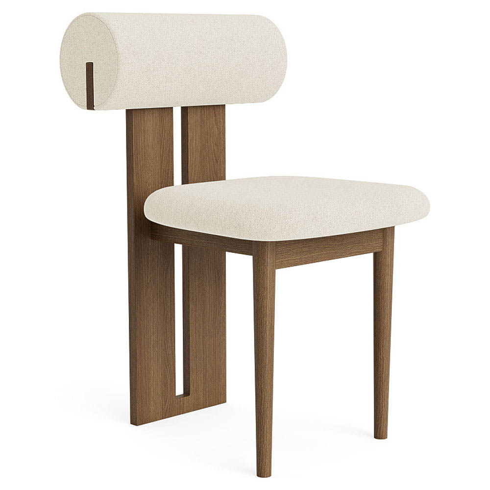 Hippo Dining Chair - Light Smoked Oak, Barnum Boucle 24