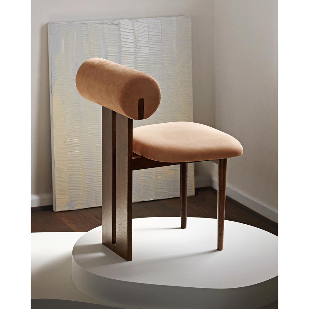 Hippo Dining Chair - Light Smoked Oak, Barnum Boucle 24