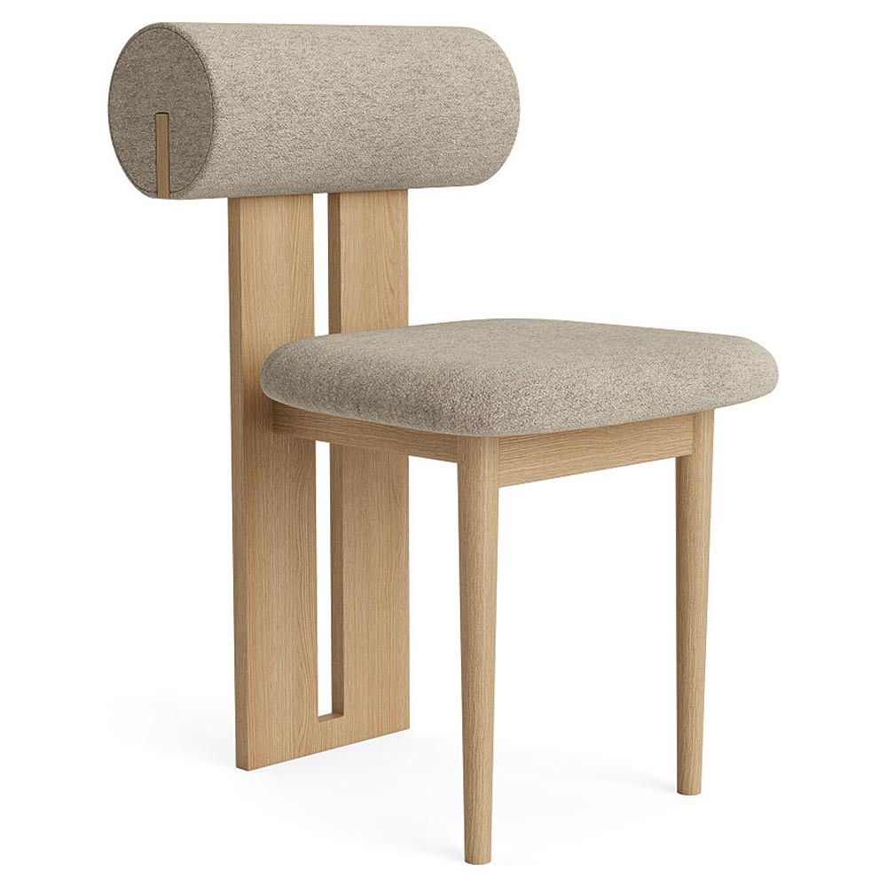 Hippo Dining Chair Natural Oak Barnum Boucle 3 2 | Rouse Home