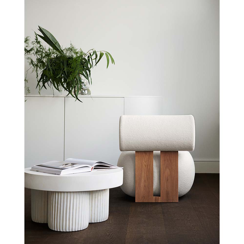 Hippo Lounge Chair - Dark Smoked Oak, Barnum Boucle 3
