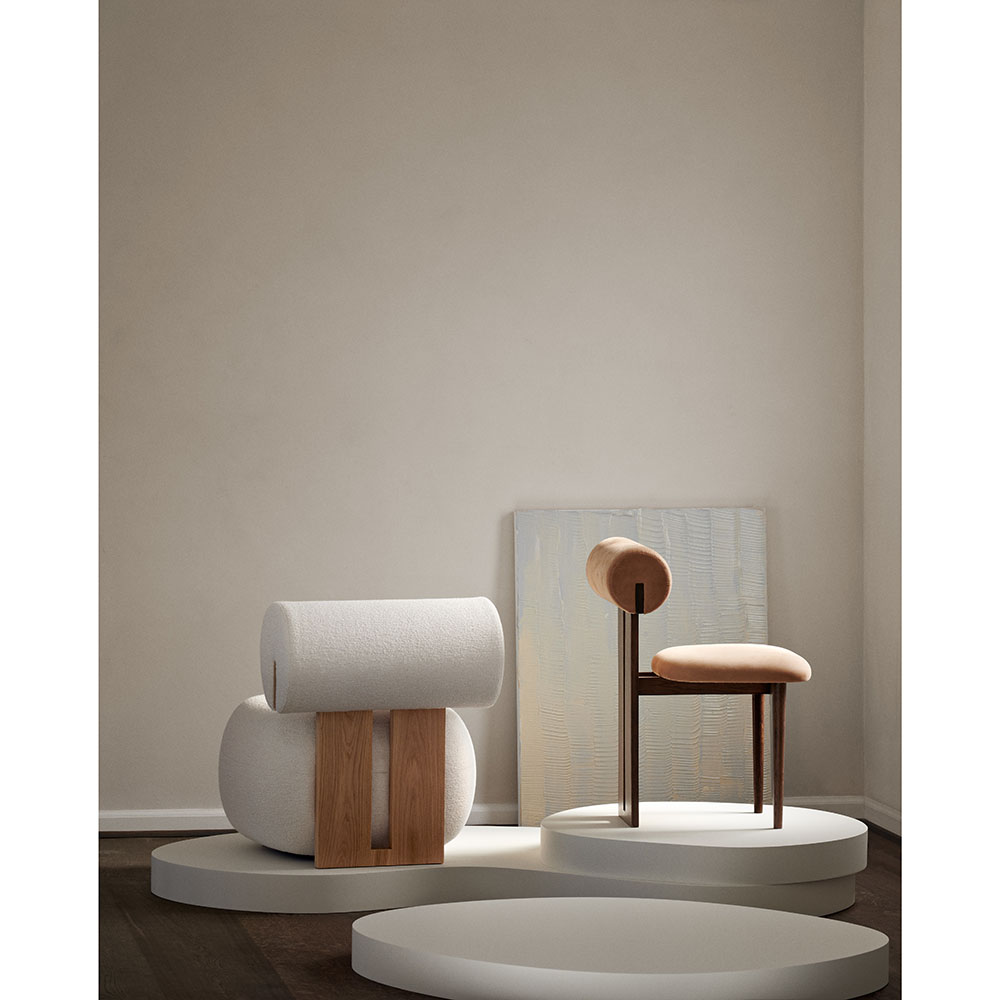 Hippo Lounge Chair - Dark Smoked Oak, Barnum Boucle 3