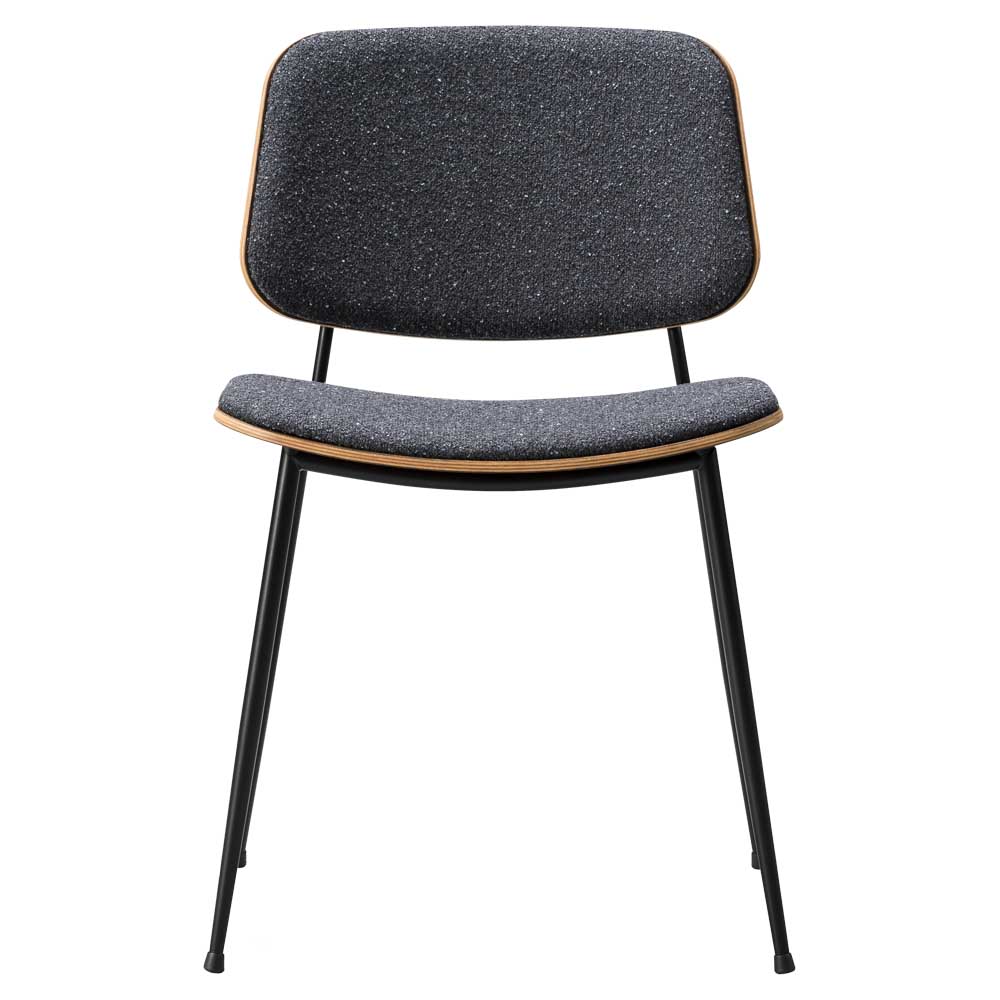 Soborg Seat And Back Upholstered Dining Chair - Steel Base | Rouse Home