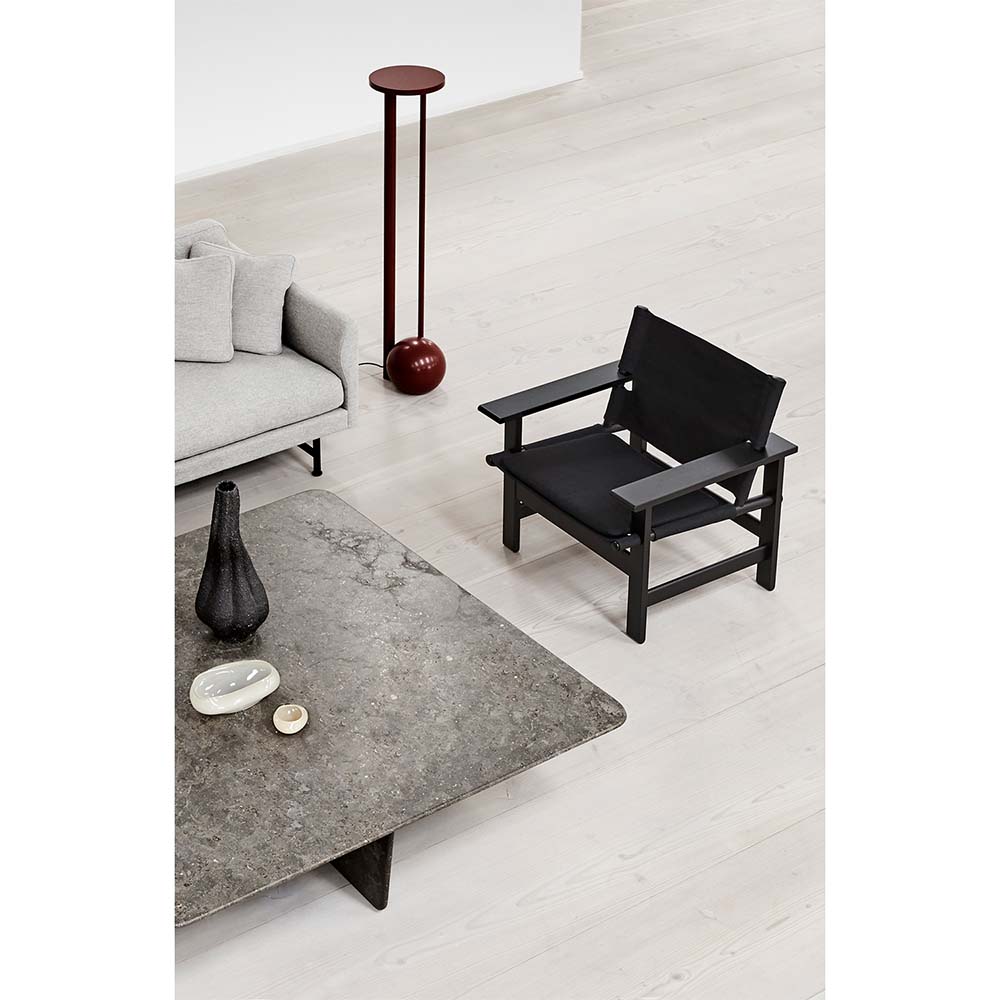 The Canvas Chair - Black Canvas, Oak Black Lacquered Frame | Rouse Home