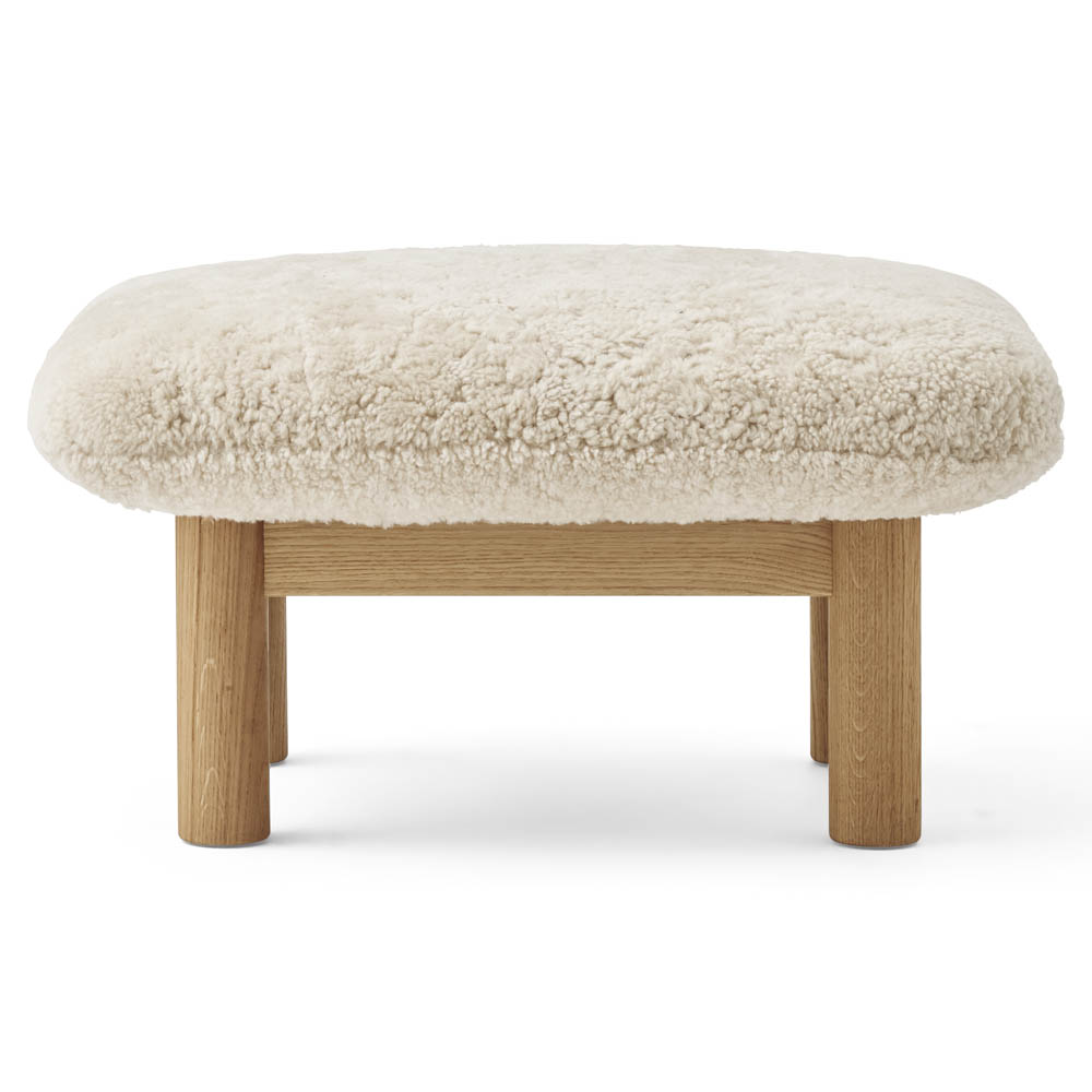 Brasilia Ottoman - Natural Oak, Sheepskin Nature