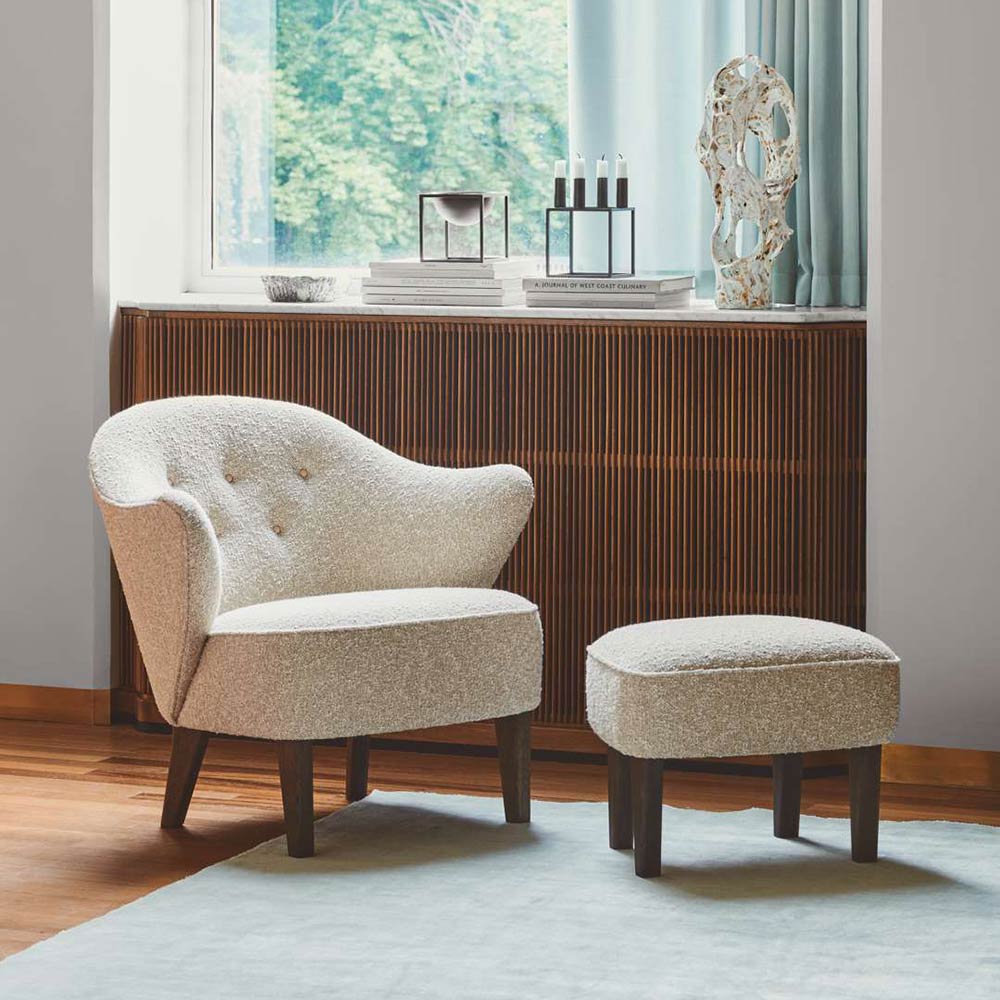 Ingeborg Footstool - 1 Sahco Zero, Smoked Oak