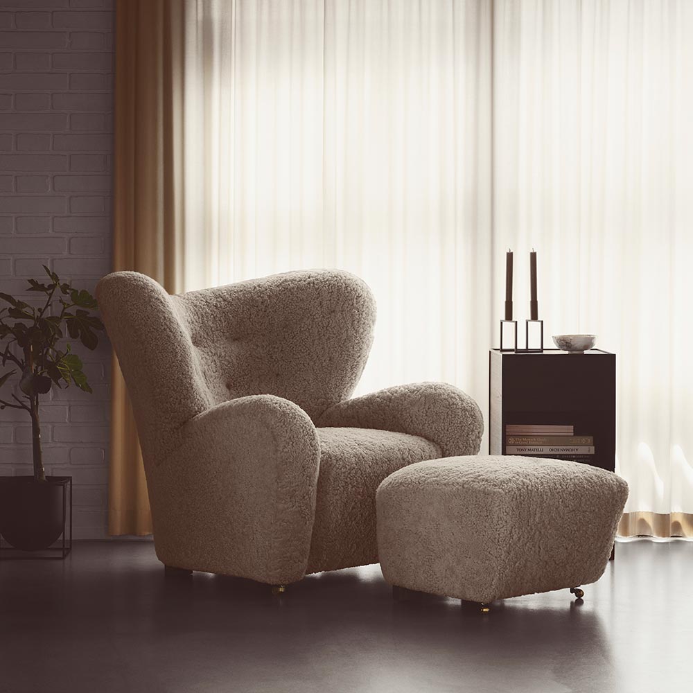 The Tired Man Footstool - 6 Sahco Zero, Smoked Oak | Rouse Home