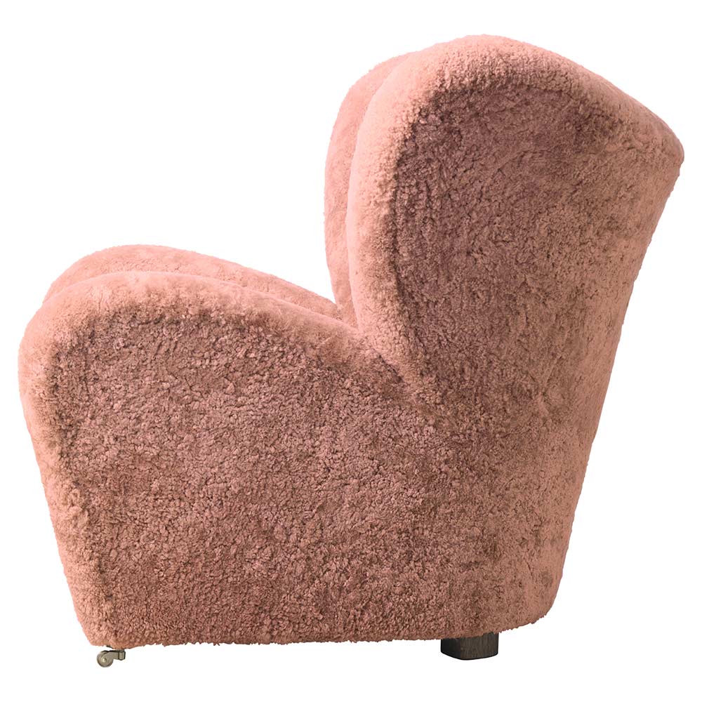 The Tired Man Lounge Chair - Sahara Sheepskin, Smoked Oak | Rouse Home