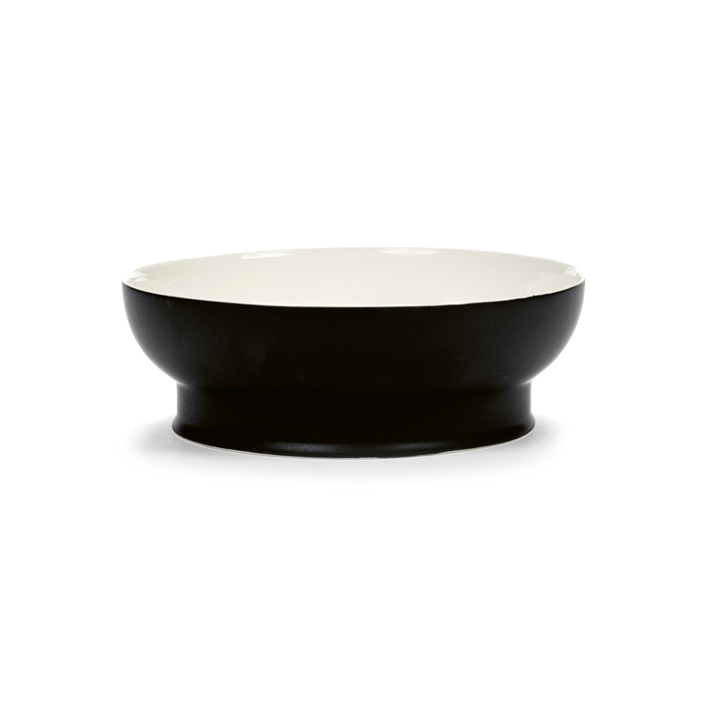 Ra Set of 4 Bowls - Black & Off White, 8.66"W