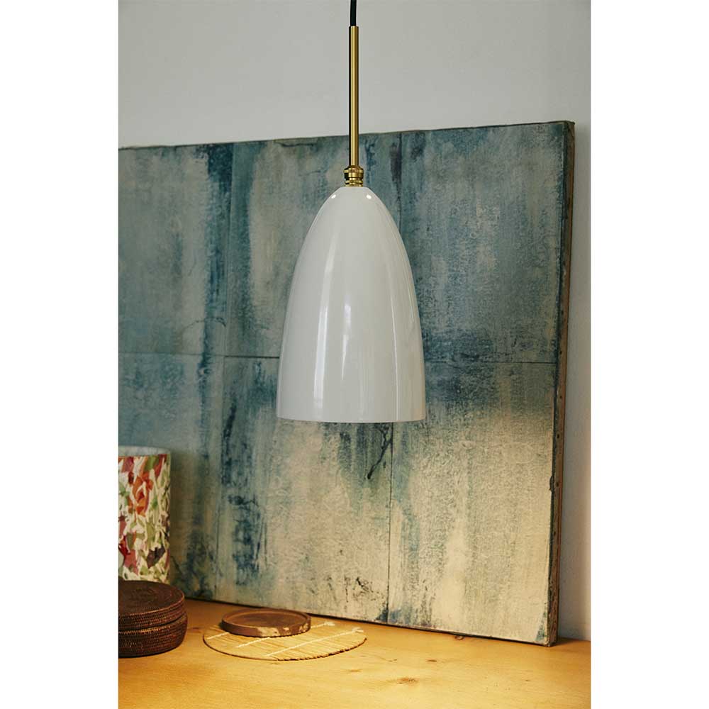 Grashoppa Pendant Glossy Alabaster White 3 | Rouse Home