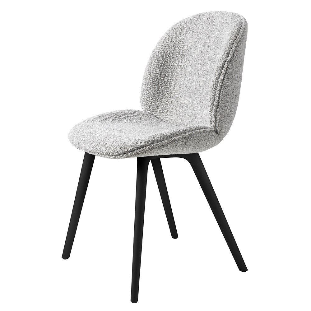 Quick Ship Beetle Fully Upholstered Dining Chair Black Plastic Base 2 | Rouse Home