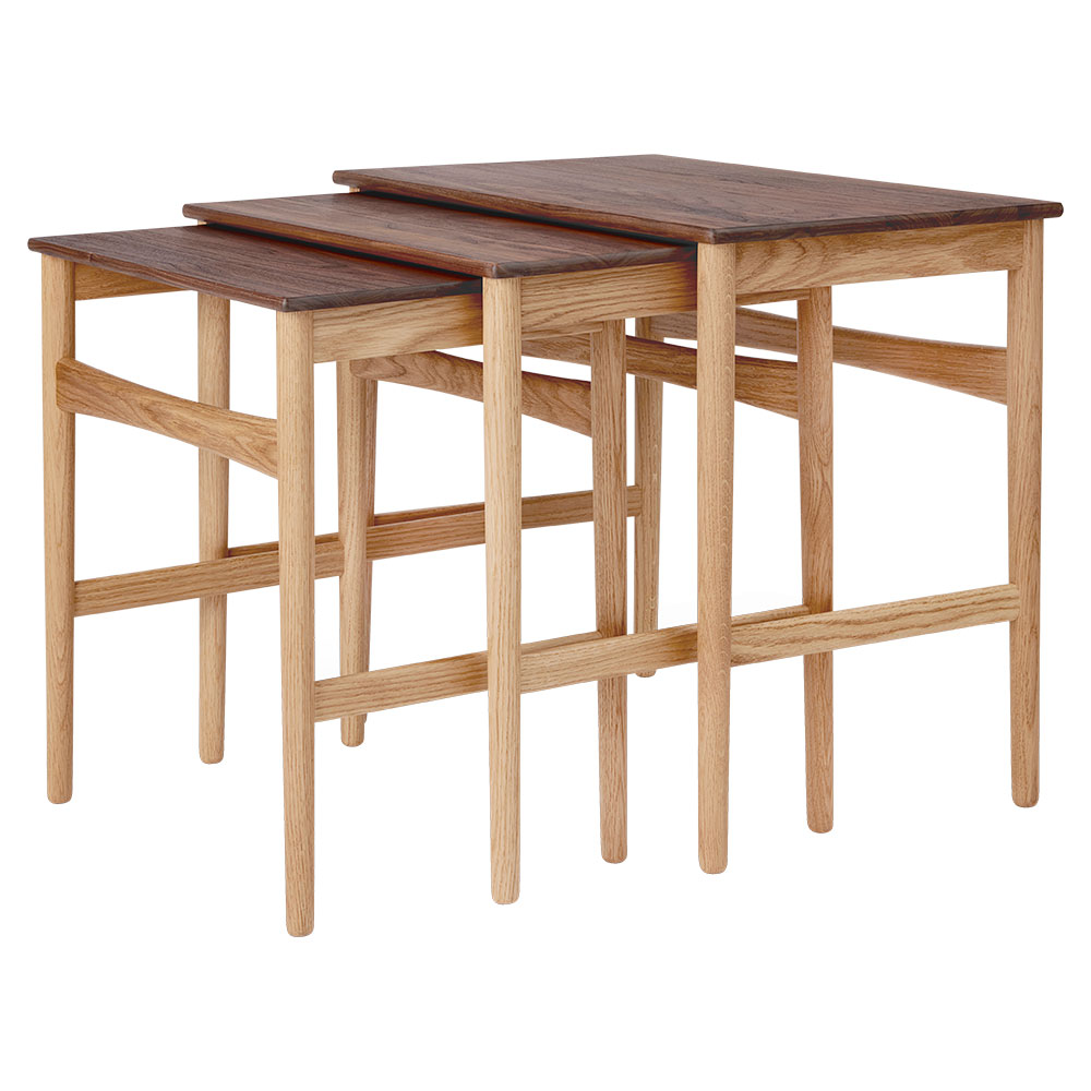 CH004 Nesting Tables - Walnut/Oak