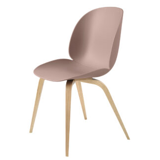 Beetle Dining Chair - Sweet Pink, Oak Legs