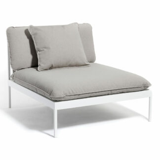 Bonan Lounge Chair - Light Gray Sling, Light Gray Frame