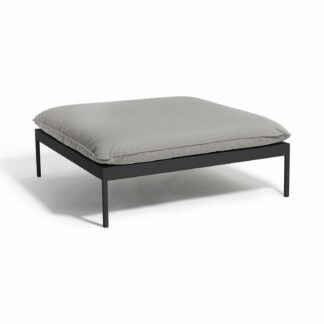 Bonan Ottoman - Light Gray Sling, Dark Gray Frame