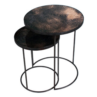 Bronze Nesting Side Table Set Round