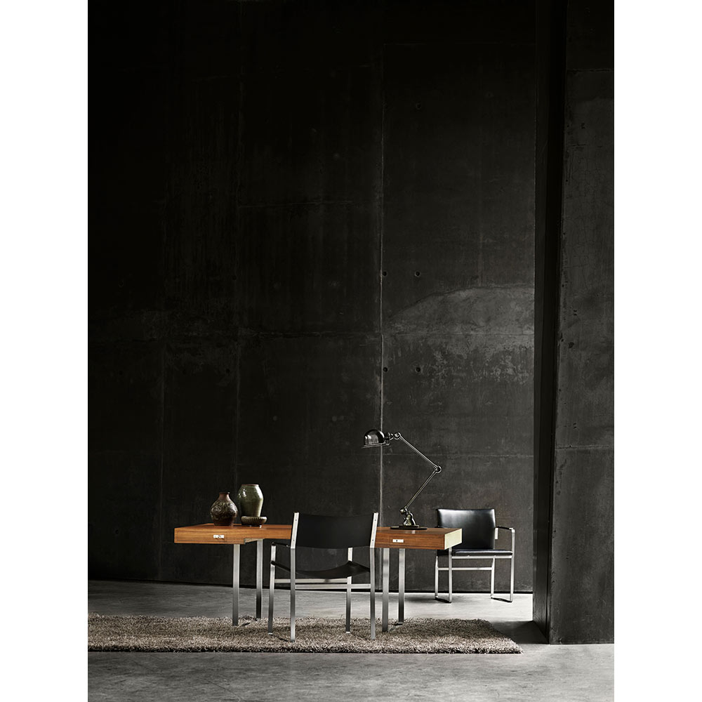 CH111 Dining Chair - Leather, Stainless Steel