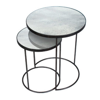 Clear Nesting Side Table Set