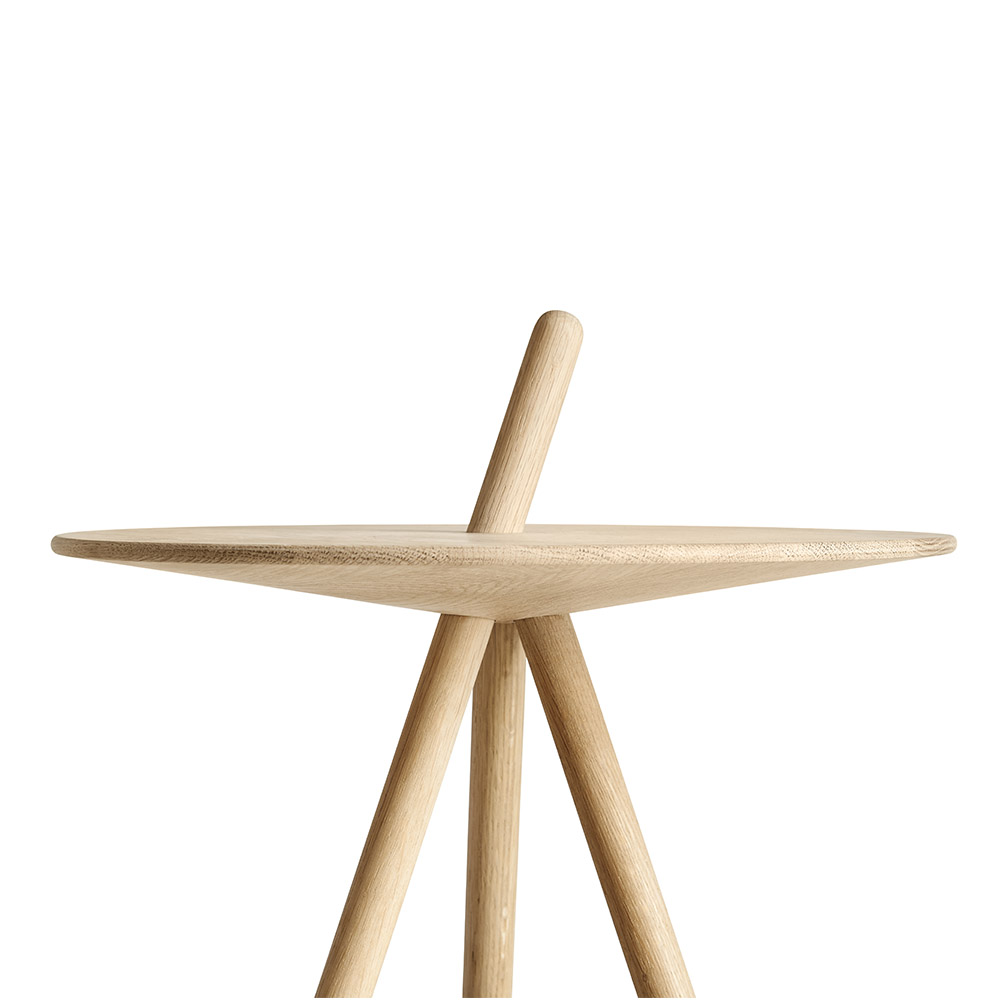 Come Here Side Table - White Pigmented Oak