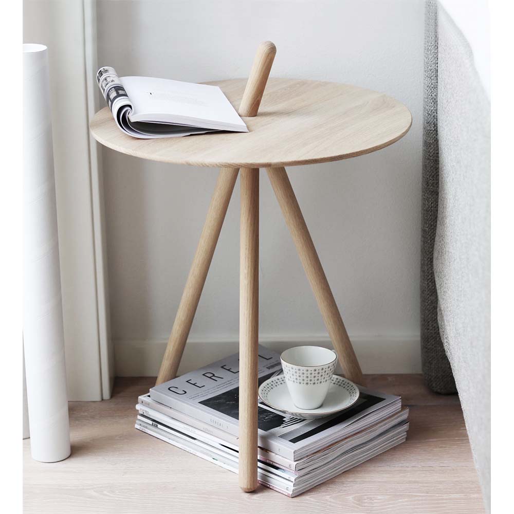 Come Here Side Table - White Pigmented Oak