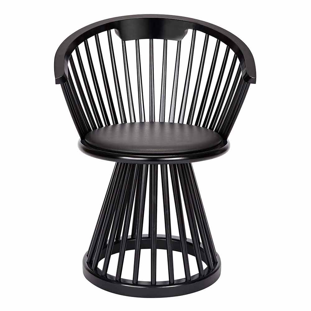 Fan Dining Chair - Black Stained Ash