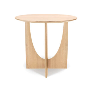 Geometric Side Table - Oak