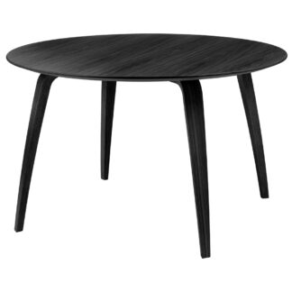 Gubi Round Dining Table - Black Stained Ash