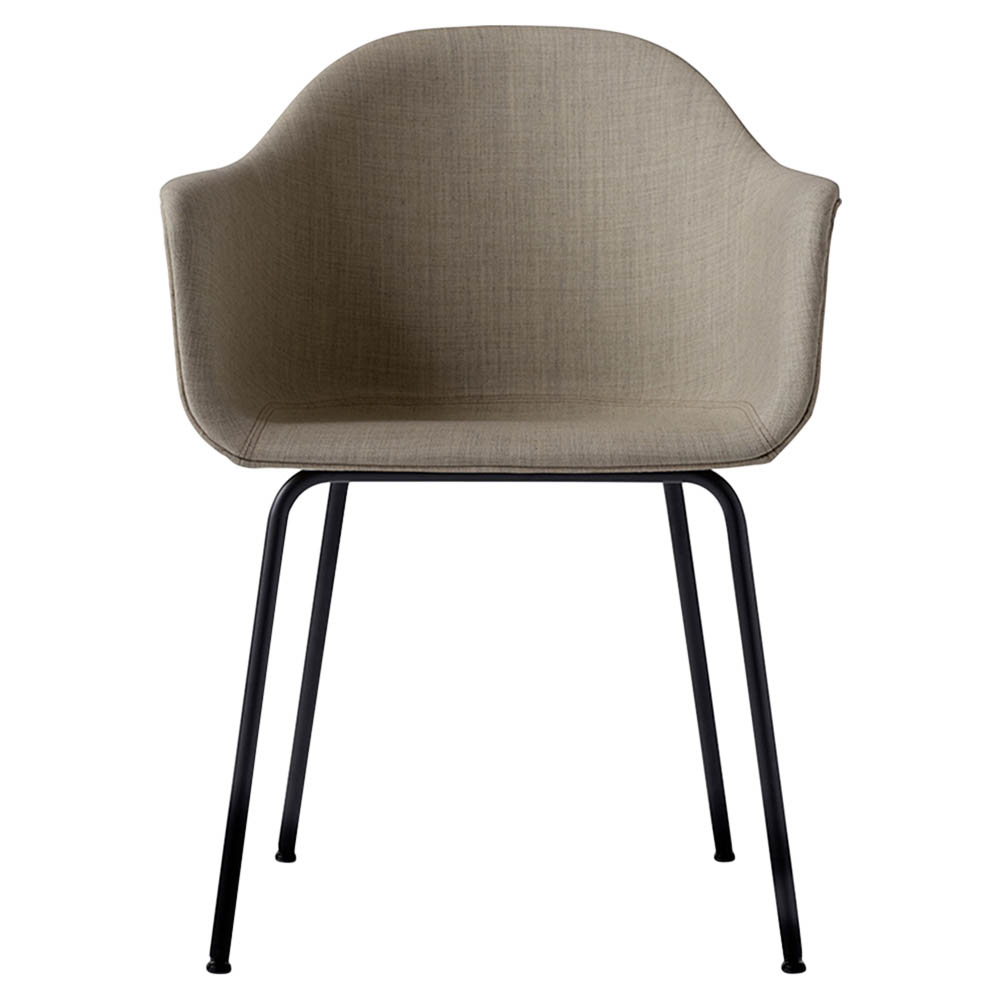 Harbour Dining Chair - Sandy Brown Remix 2, Black Steel Base