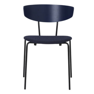 Herman Upholstered Chair - Dark Blue