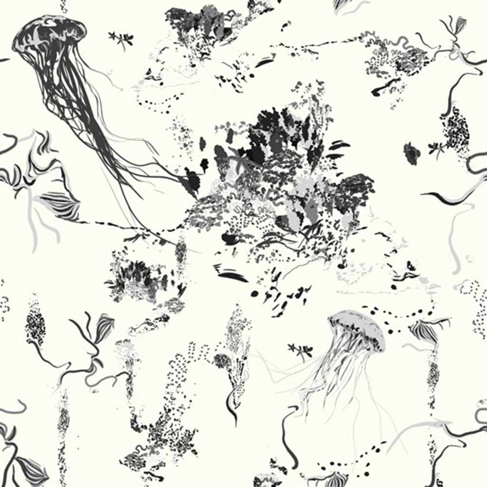 Jellyfish Wallpaper - Ivory