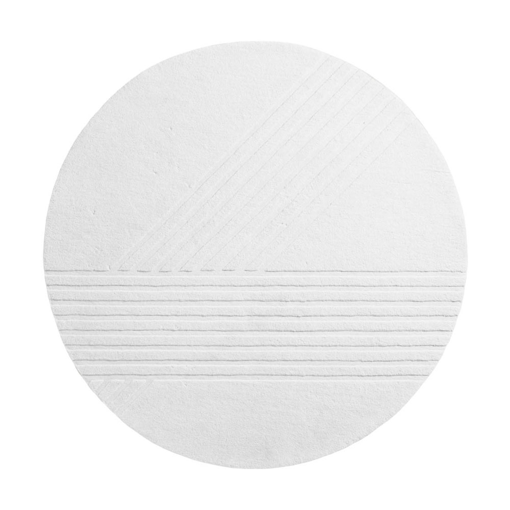 Kyoto Round Rug - 78", Off White