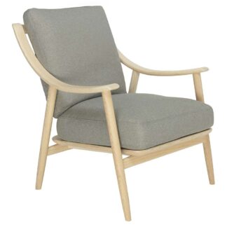 Marino Lounge Chair - Gray Fabric Cushion, Natural Ash Frame