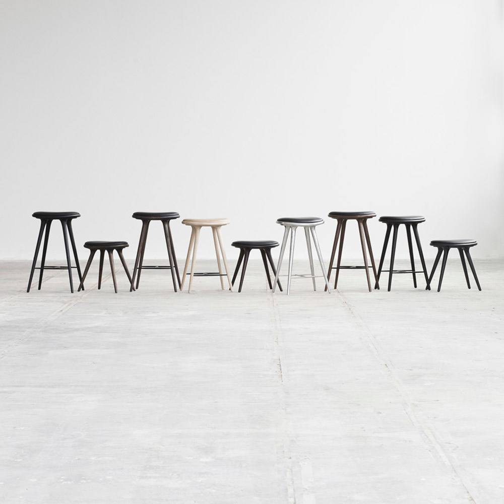 High Stool - Oak, Black Stain Lacquered