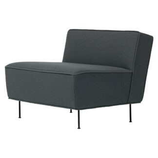 Modern Line Lounge Chair - Gray, Black