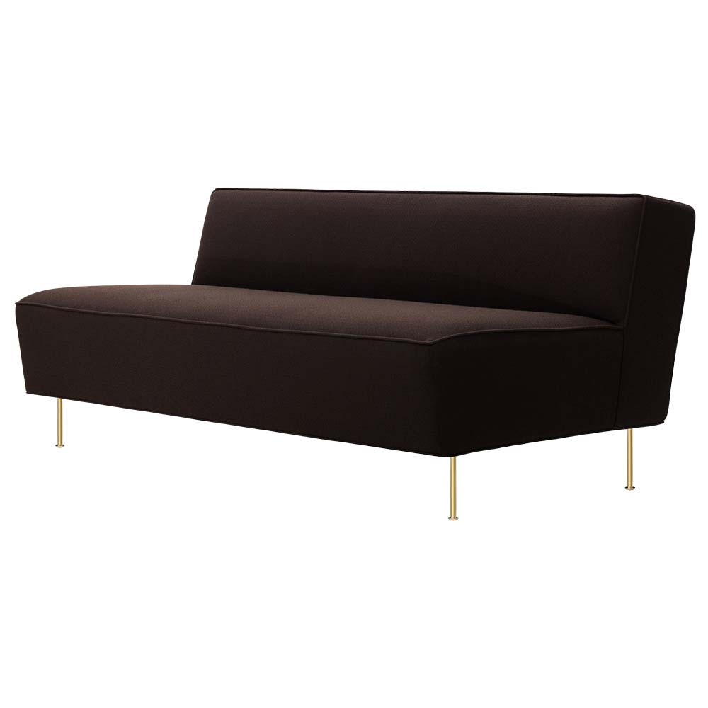 Modern Line Sofa - Brown, Brass | Rouse Home