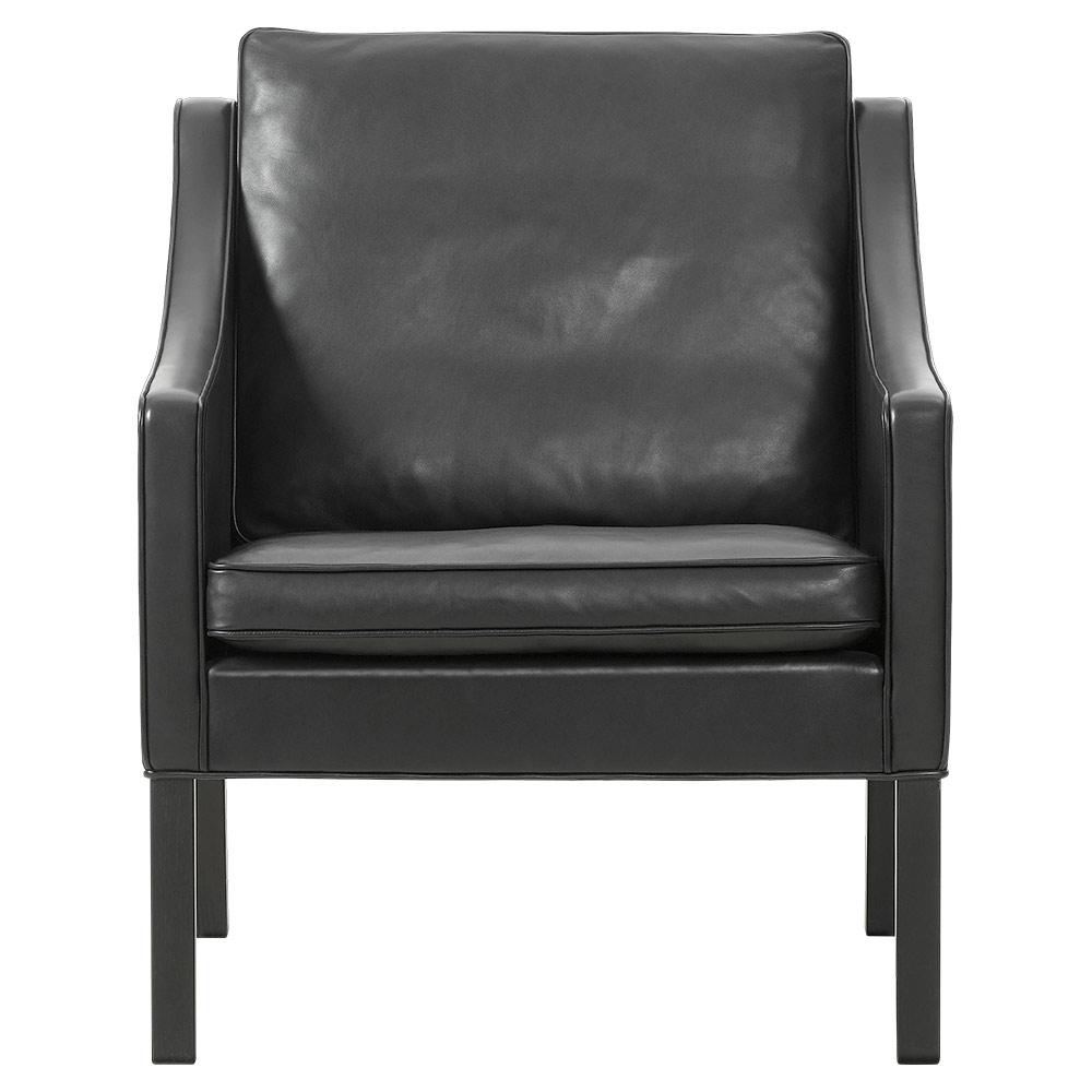 Mogensen 2207 Lounge Chair - Leather, Black Oak | Rouse Home