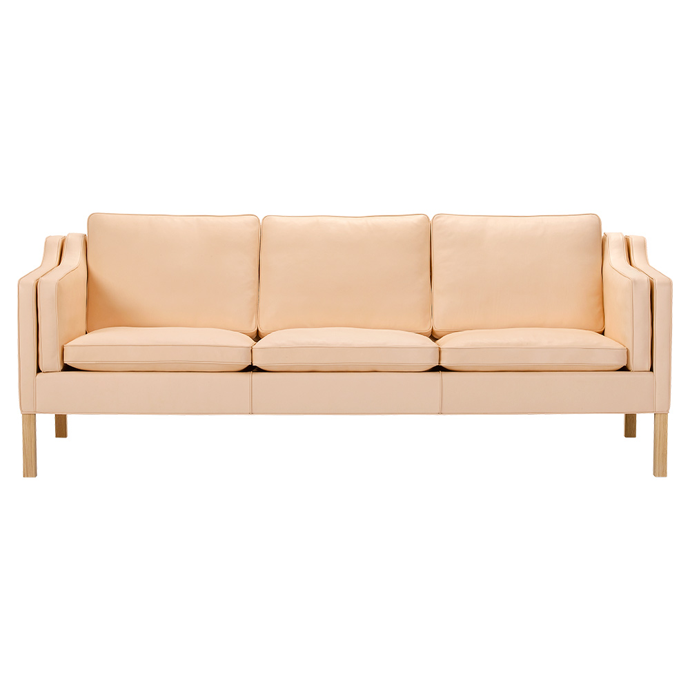 Mogensen 2213 3 Seater Sofa - Leather, Soap Oak | Rouse Home