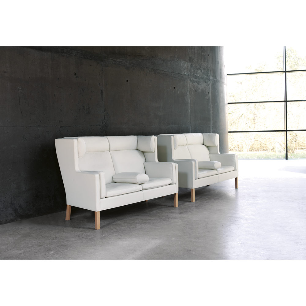 Mogensen 2292 Coupe Sofa - Leather, Oiled Oak | Rouse Home