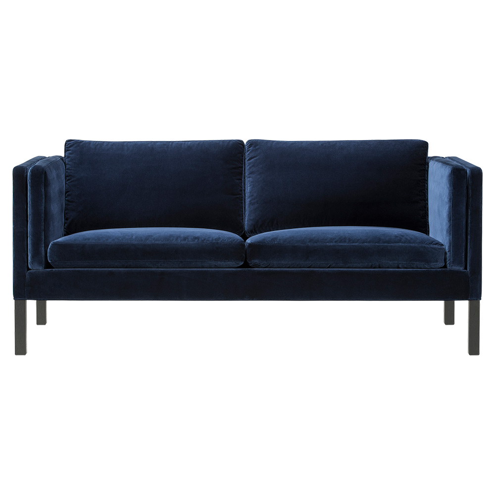 Mogensen 2335 2.5 Seater Sofa - Velour, Black Oak | Rouse Home