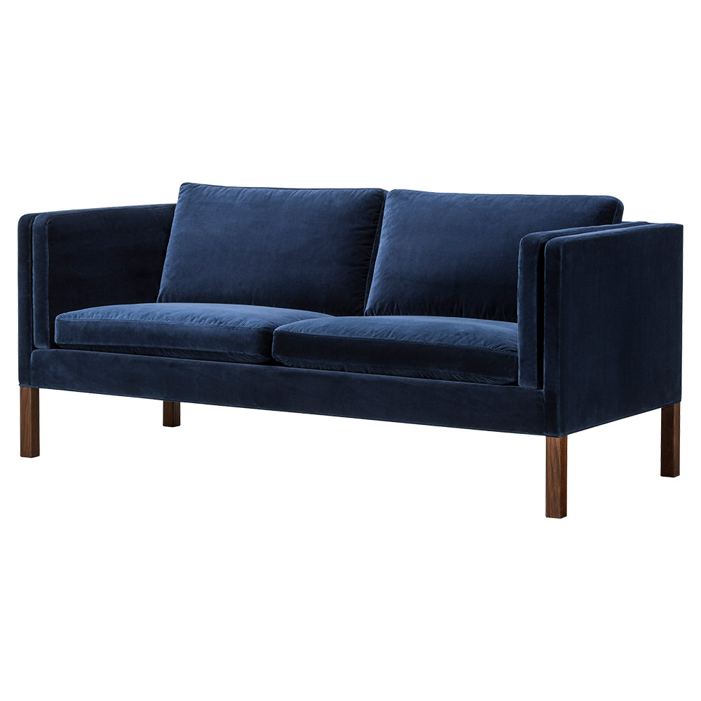 Mogensen 2335 2.5 Seater Sofa - Velour, Black Oak | Rouse Home