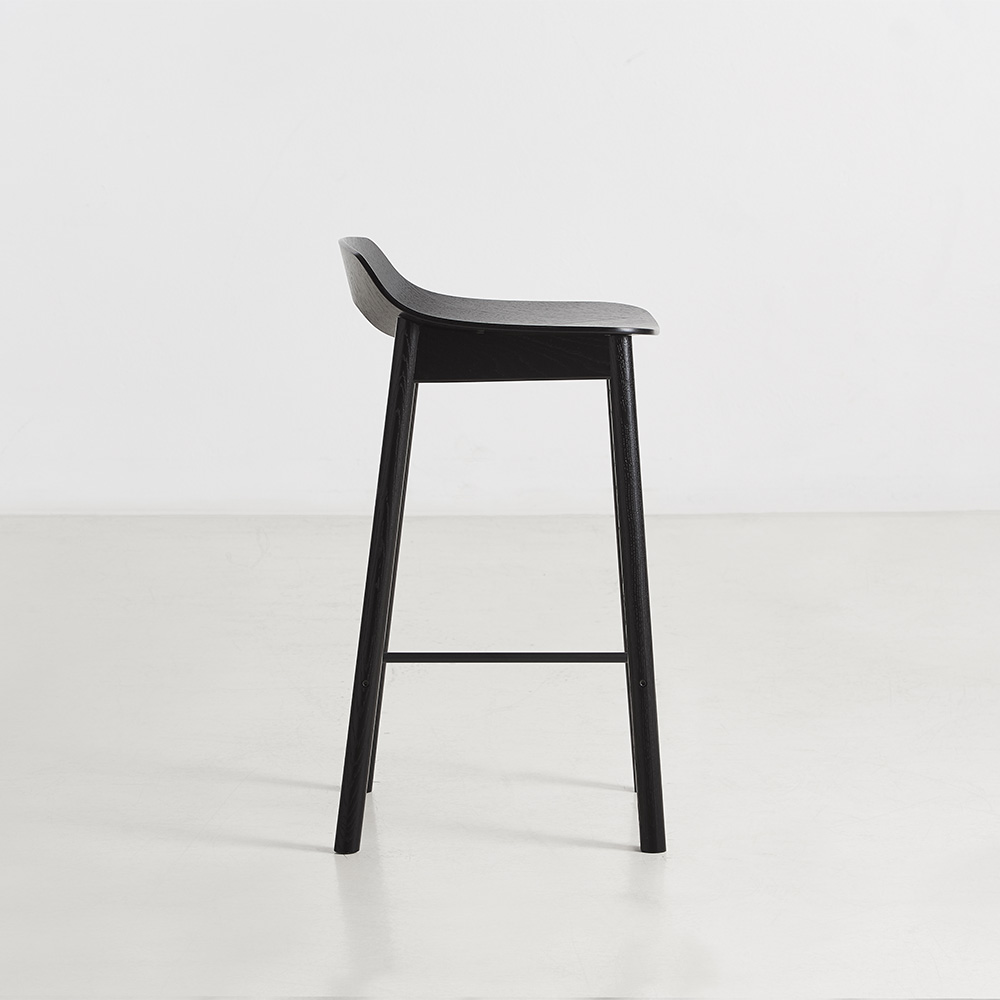 Mono Bar Counter Chair - Black Painted Ash