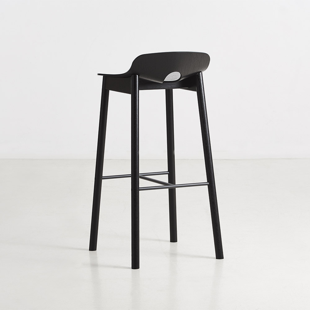 Mono Bar Counter Chair - Black Painted Ash