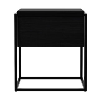 Oak Monolit bedside table - 1 drawer - Black oak