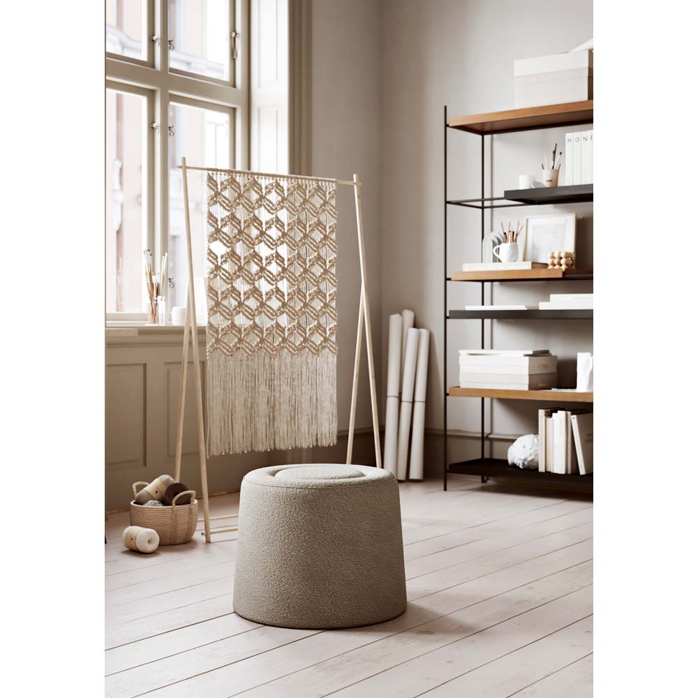 Quick Ship Praline Pouf - 20.5"W, Alpine 01 | Rouse Home